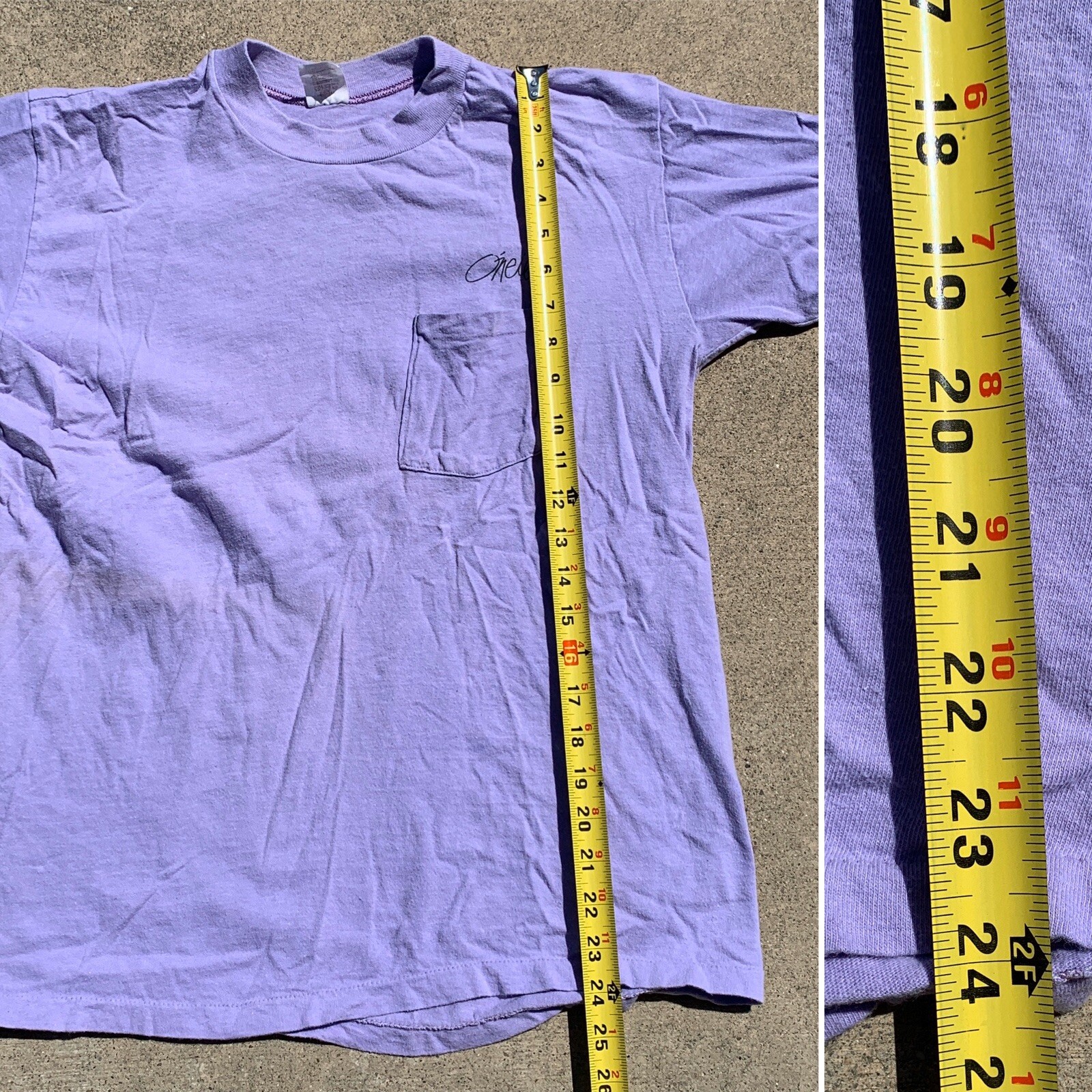Vintage O’Neill Pocket Tee T-Shirt Surf Surfer Surfboard Graphics HI CRU Label L
