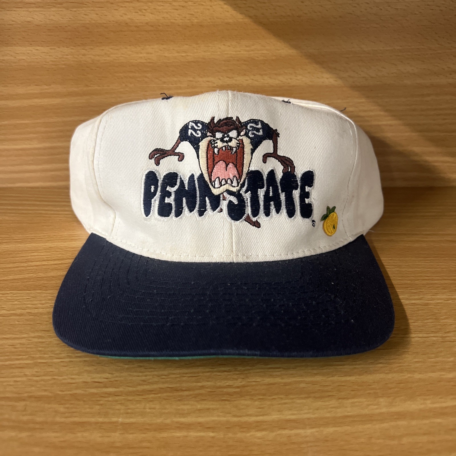 Vintage 90s Rare Penn State Football Orange Bowl Taz Looney Tunes Snapback Hat