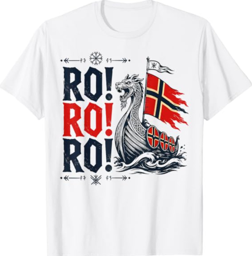 Norway Ro Shirt Norwegian Heritage Viking Ship Flag Boat T-Shirt