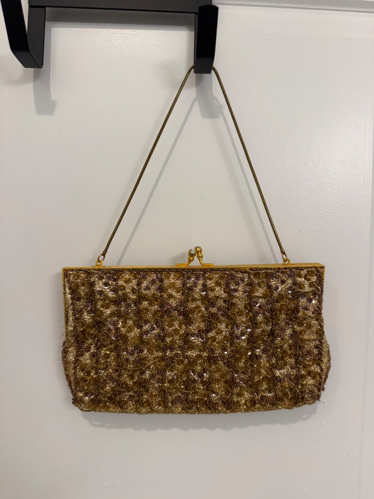 Vintage Walborg Hong Kong Beaded Evening Bag Purse 1950s 1960s White Bridal Clut