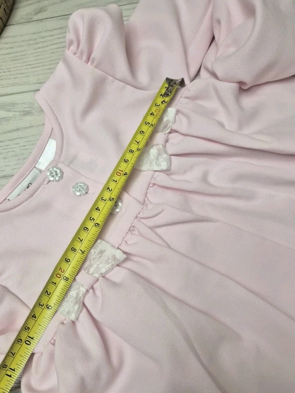 Vintage 3 pcs Baby Girl Dress Outfit Rose Cottage Size 12m Pink