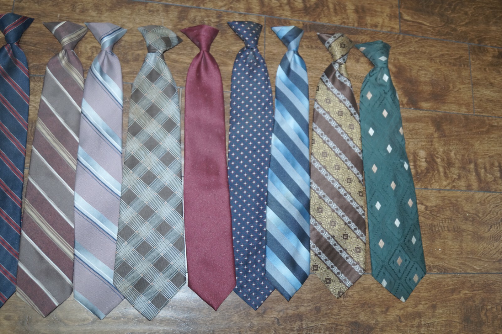 VINTAGE CLIP-ON MENS TIES LOT OF13