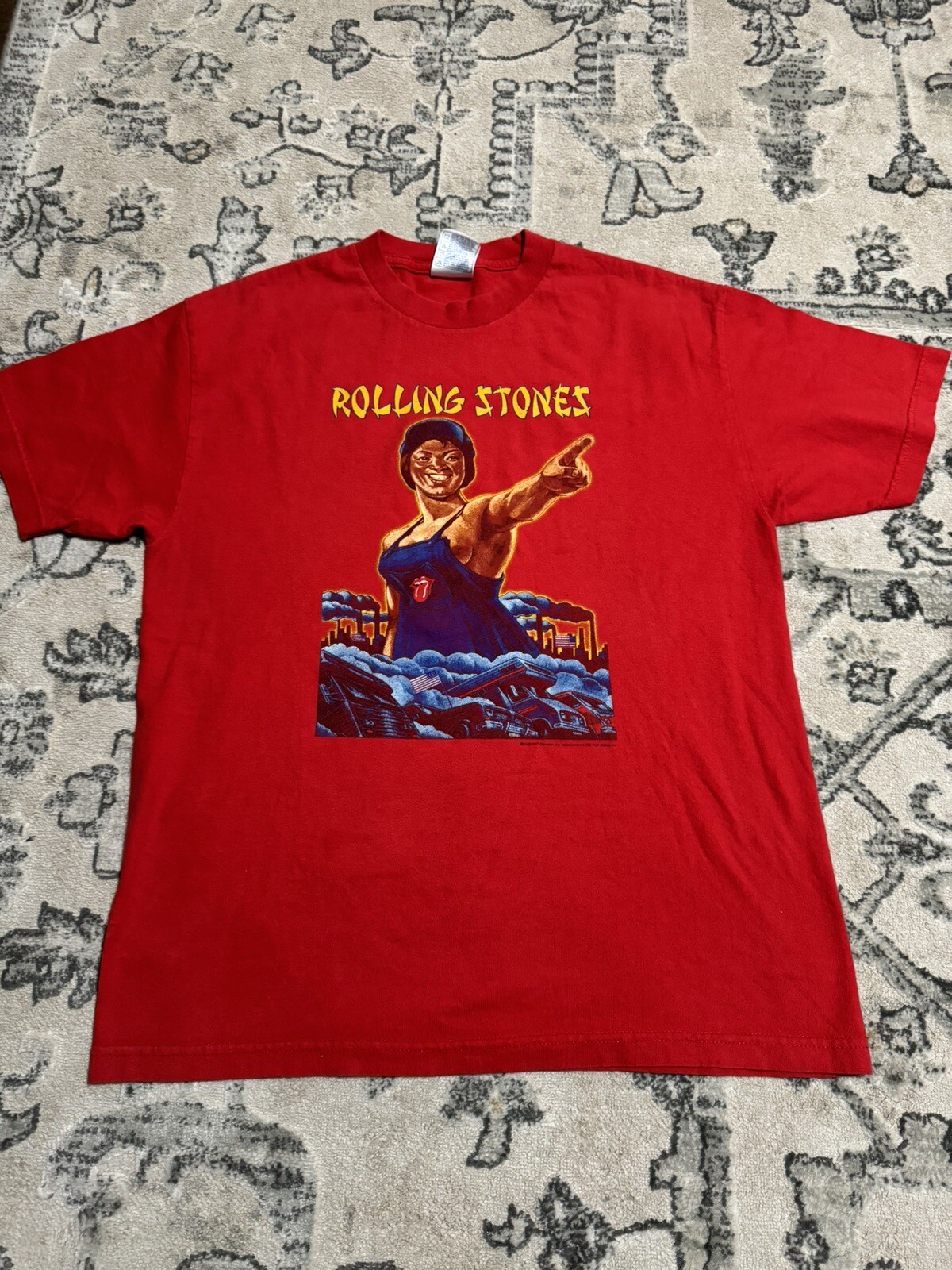 Rolling Stones 2003 Vintage Factory Girl Tee Sz Large