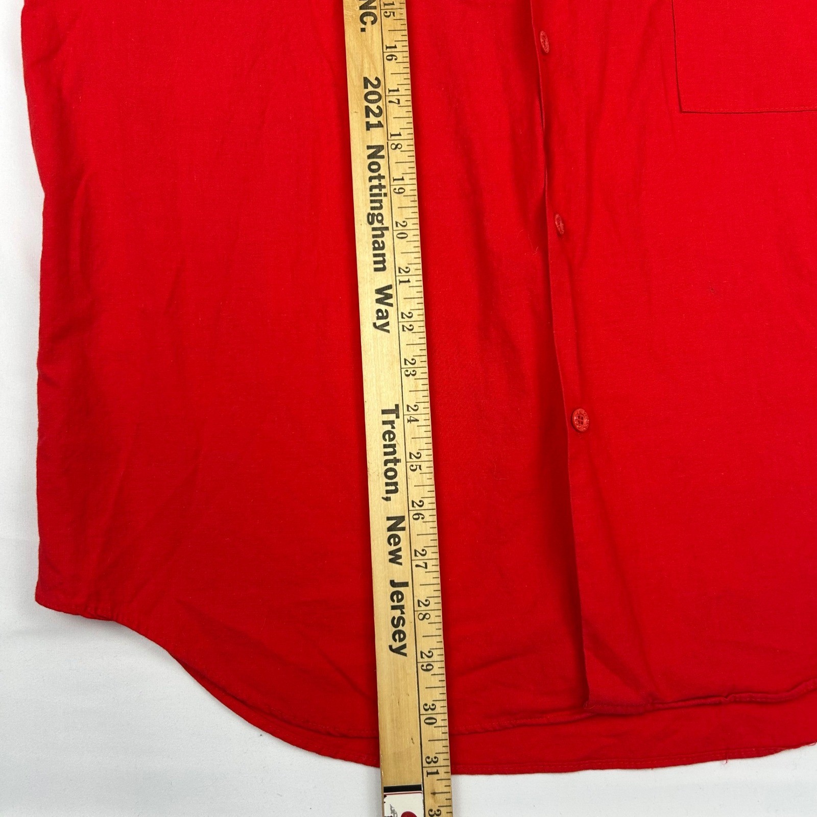Vintage Ocean Pacific OP Red Surfer Graphic Button Down Shirt Mens Medium USA