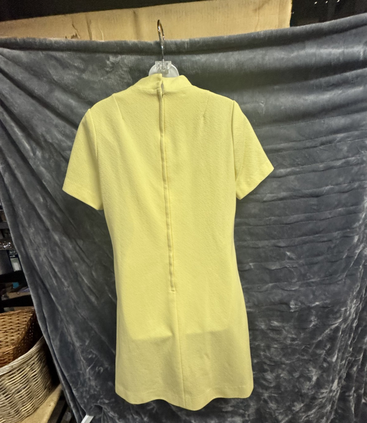 1960s Vintage Yellow Butterfly Dress Approx. – Medium