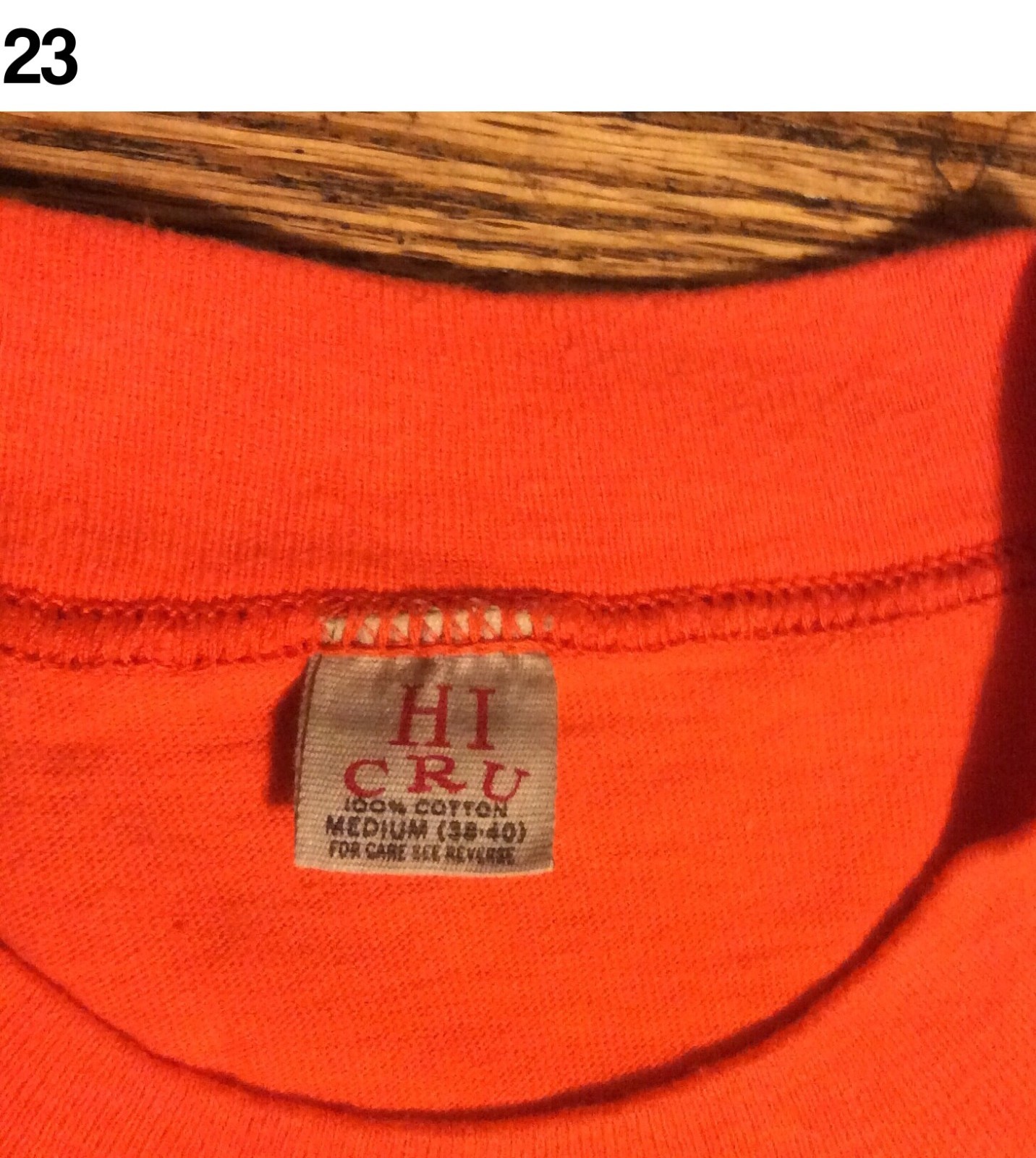 Authentic VTG 70s NAU Stedman Hi-Cru T-Shirt M Orange Cotton NWOT USA