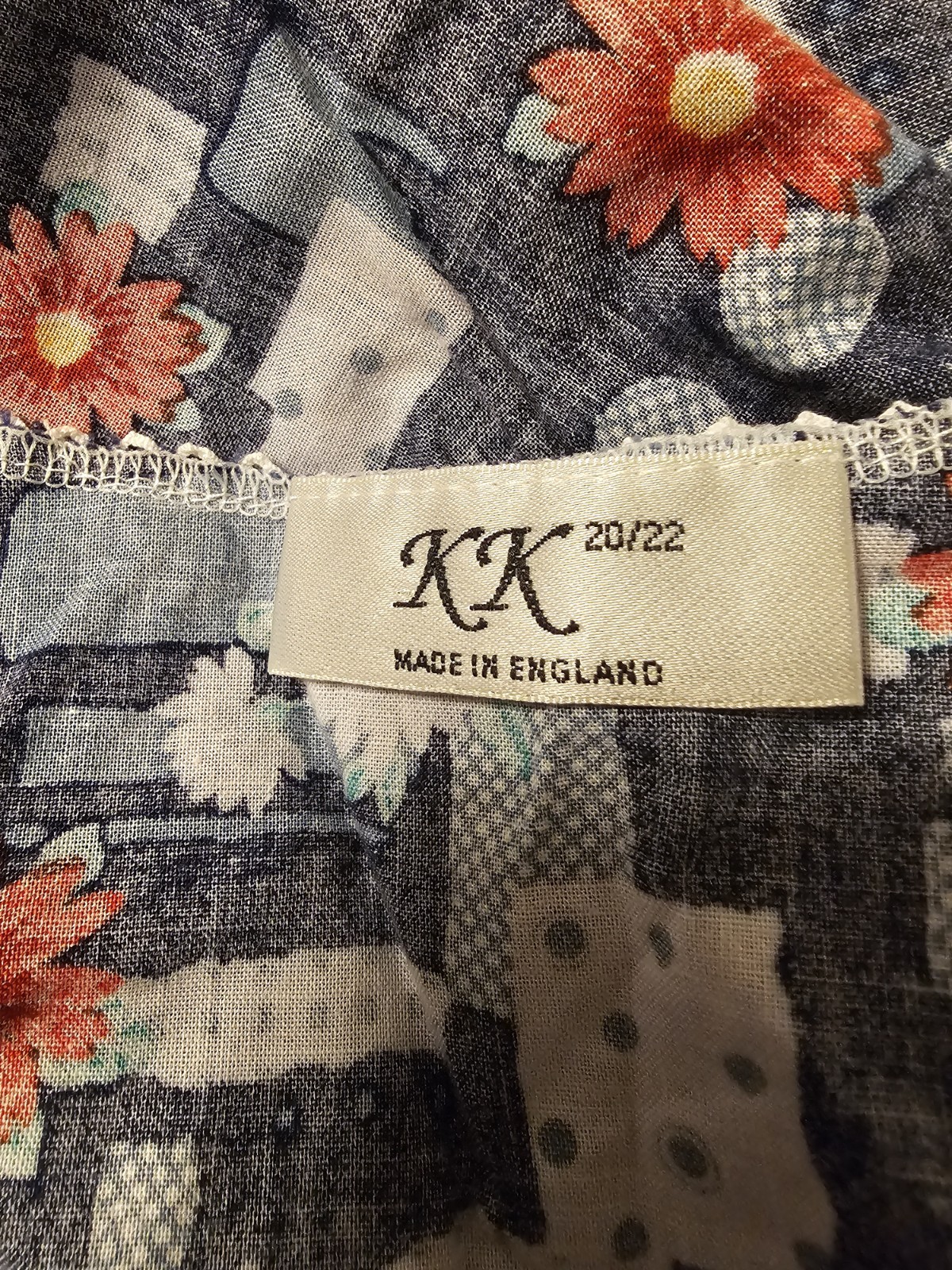 K K Made In England Vintage Nightgown Women’ Size 20/22UK,18USA Patchwork Design