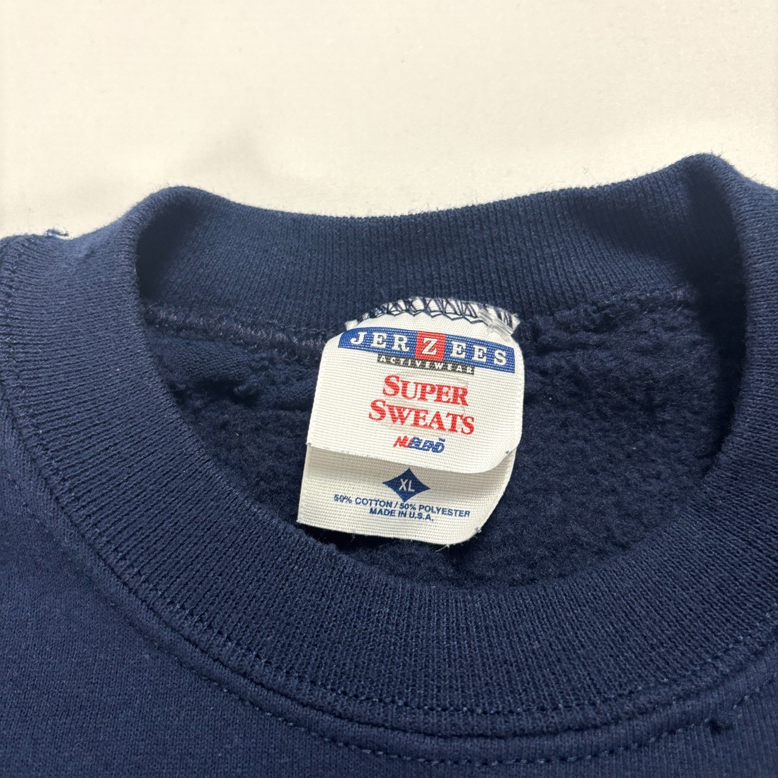 Vintage Morton Salt When It Rains It Pours Crewneck Sweatshirt Blue XL Jerzees