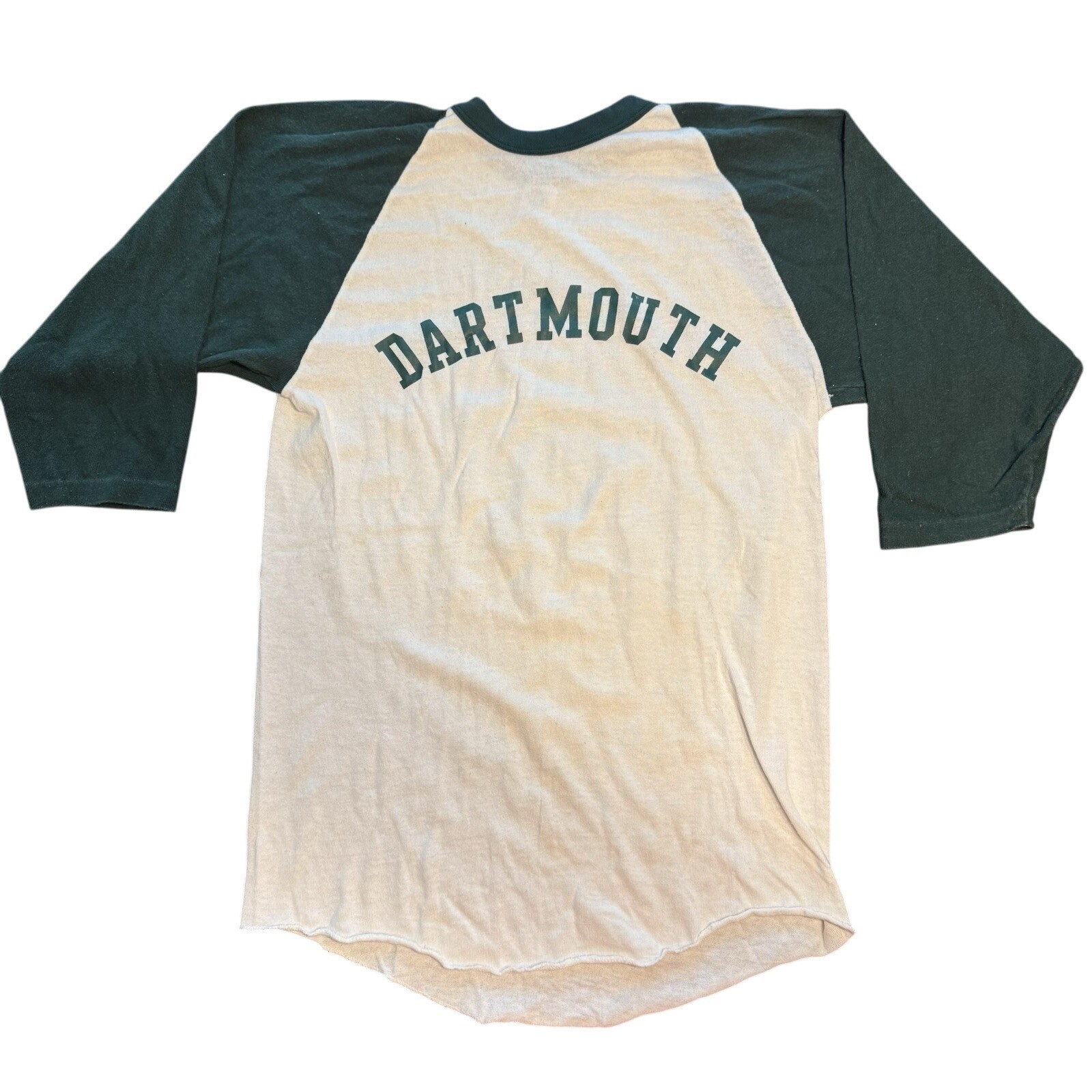 Vintage 70s Dartmouth Raglan Shirt Russell Athletic 3/4 Sleeve Small