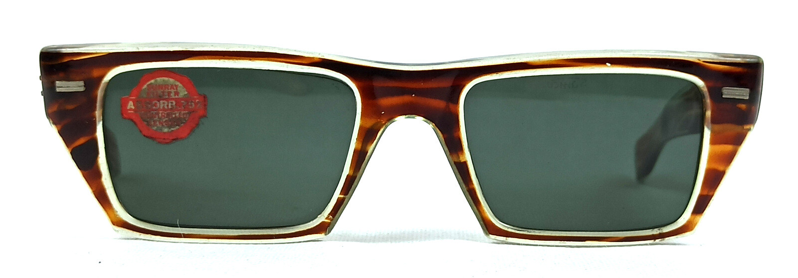 TRUELY RARE SUNGLASSES VINTAGE SAMCO ITALY 1950s ART DECO TIGER FRAME UV400 LENS