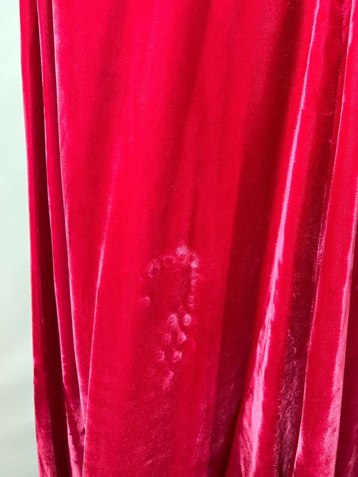 Vintage 1970s Homemade Maxi Dress Jacket Set Hot Pink Velvet Fits S