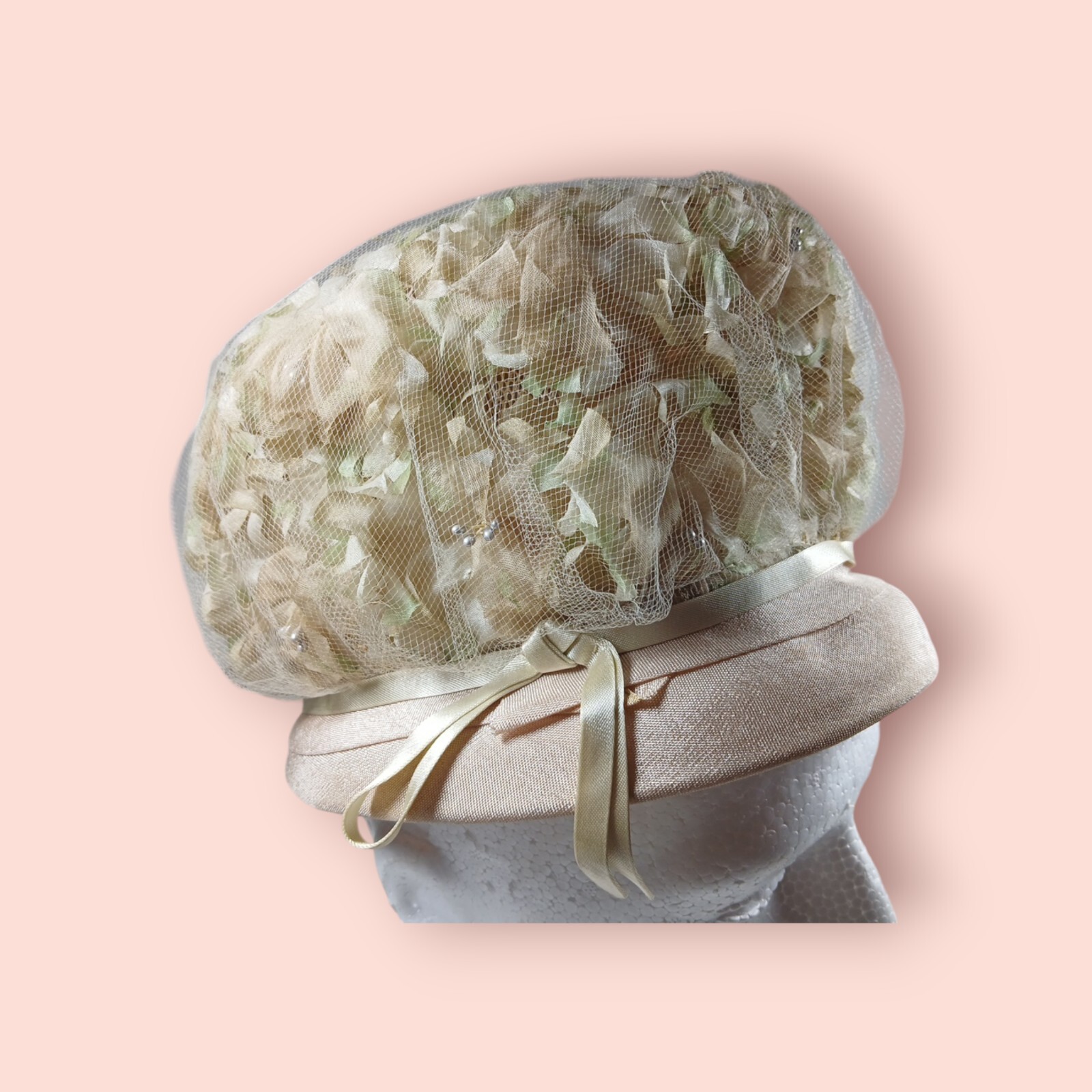 Nita’s Hats of Dallas Granny Tea Party Church Floral Faux Pearl Movie Play Prop