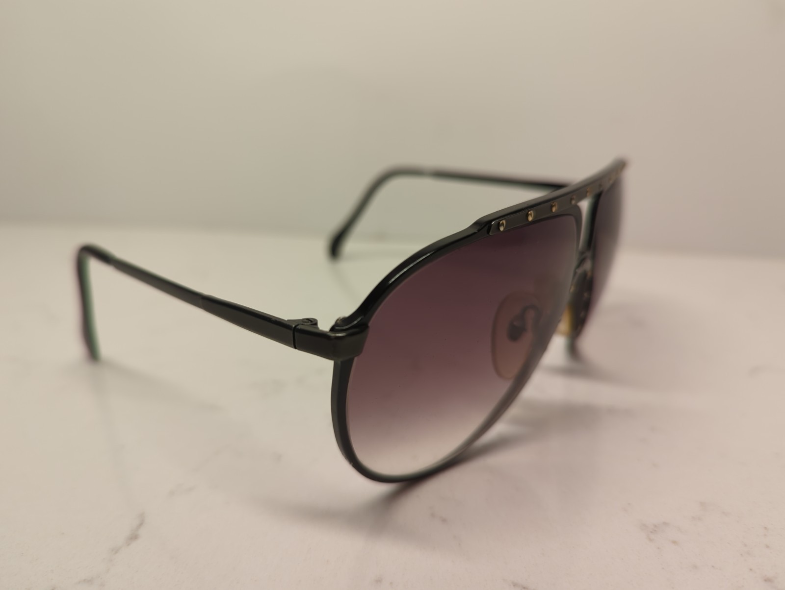 Vintage ALPINA M1 60-12 Sunglasses Black Miami Vice Made In Germany, Exc Cond