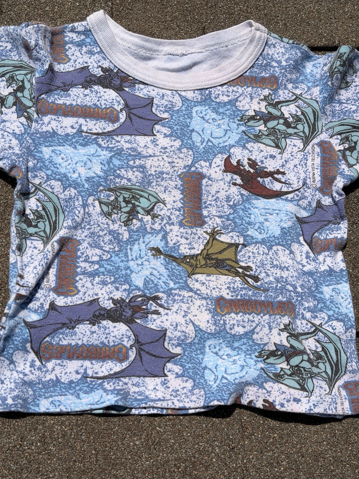 Disney Gargoyles 1990s Vintage Tee Shirt Kids Size 5 Years