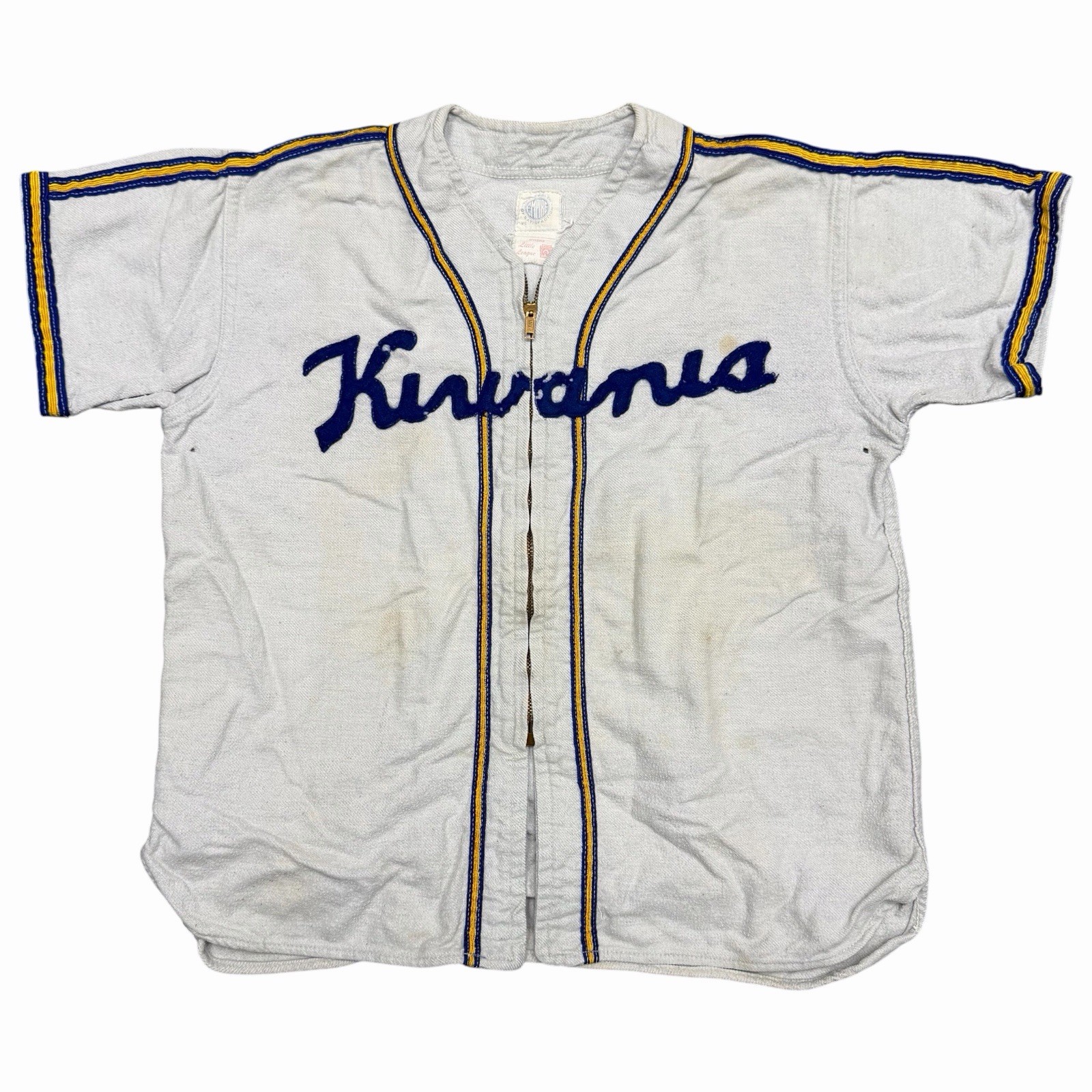 Vintage Kids 1950s Little League Baseball Jersey Kiwanis Size YL HTF Rare