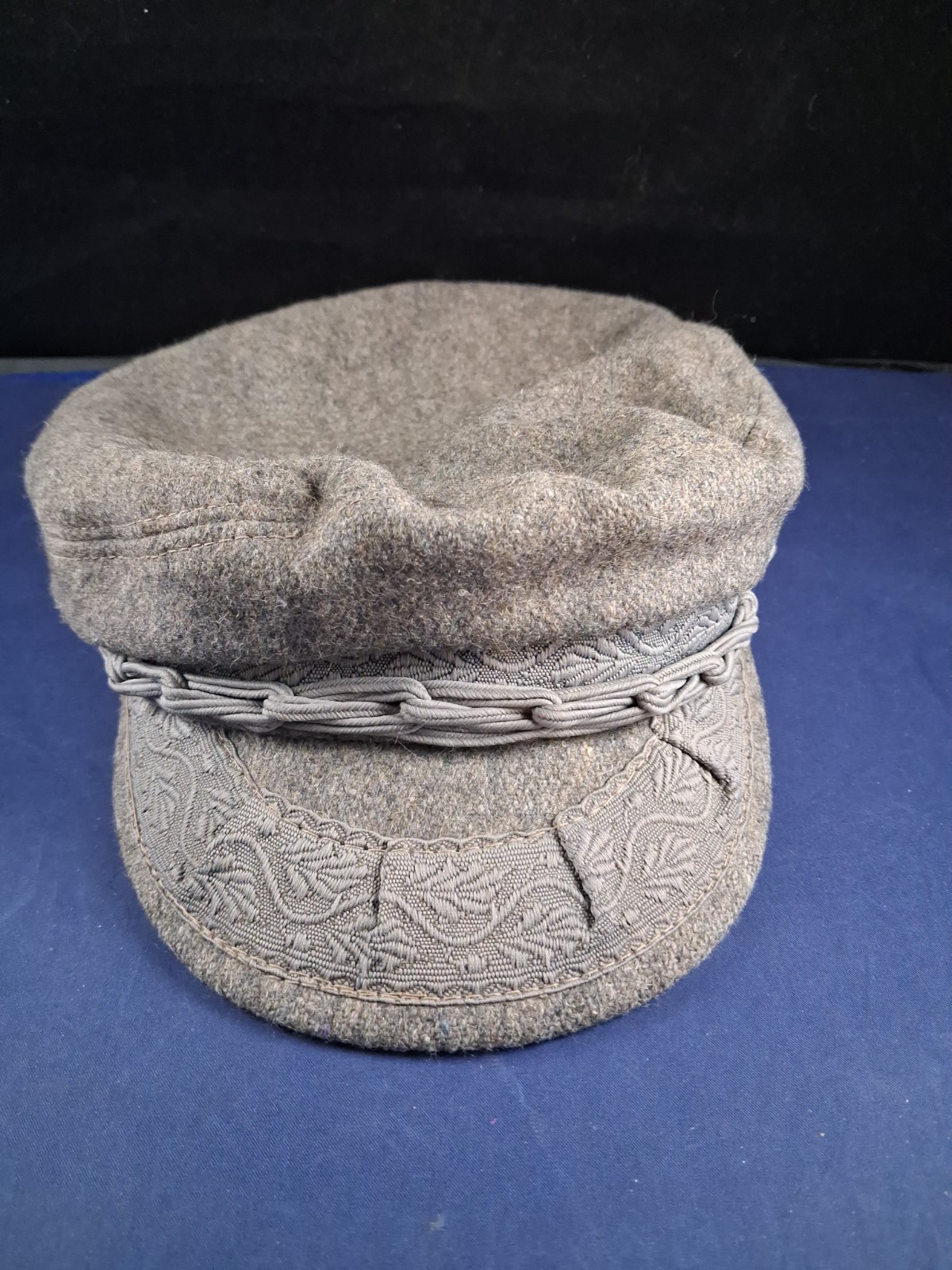 Vintage Greek Fishermans Hat Made In Greece 7 1/2 Fitted Wool Captain *18FB