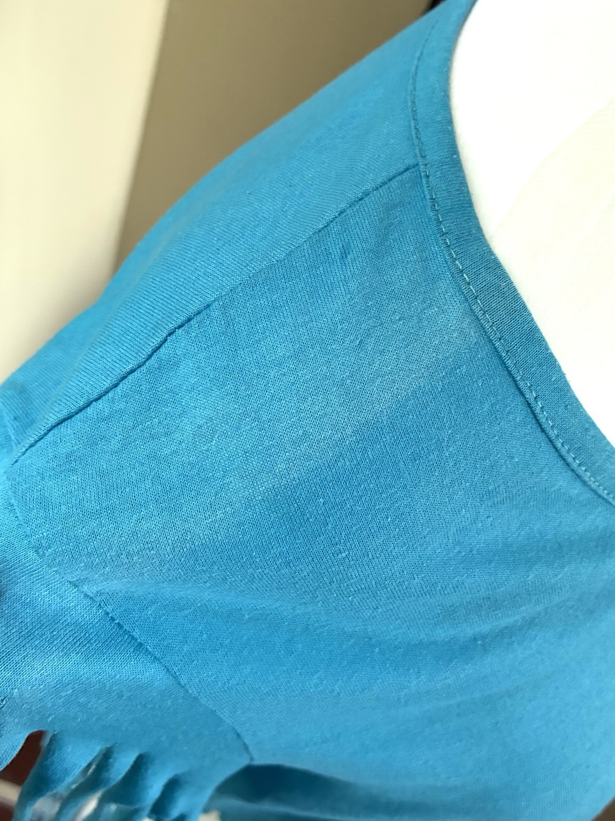 Vintage 80s 90s Las Vegas Teal Fringe Women’s T shirt Single Stitch size M