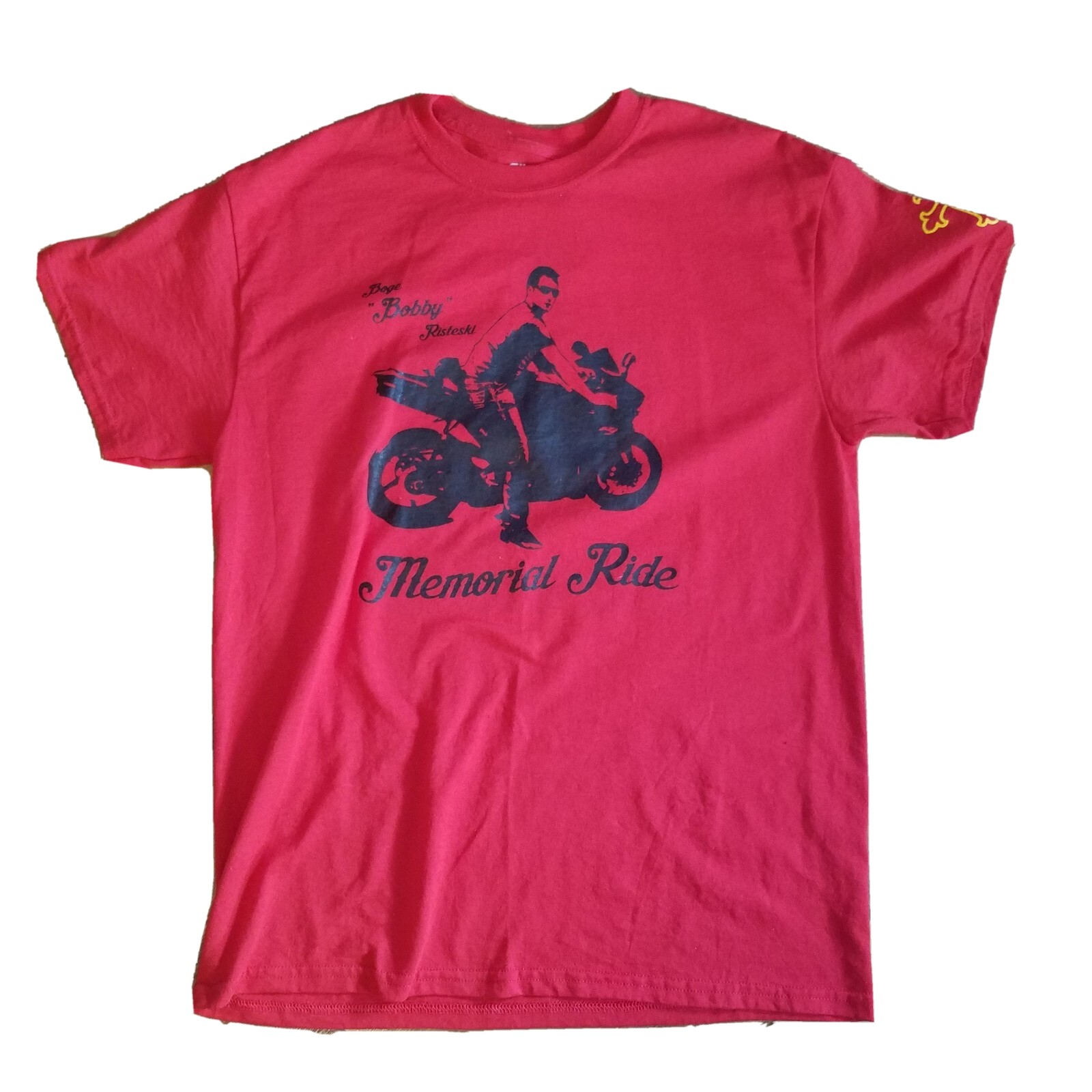 Boge Bobby Risteski Memorial Ride M T-shirt Medium Biker Patriotic red Man Tub19