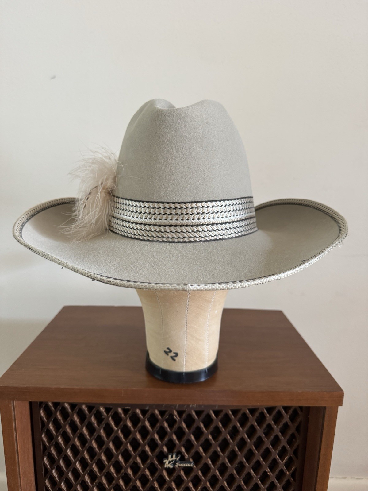 1970s Resistol Stagecoach 7 1/2 LONG OVAL Silverbelly Cowboy Western Hat 80s