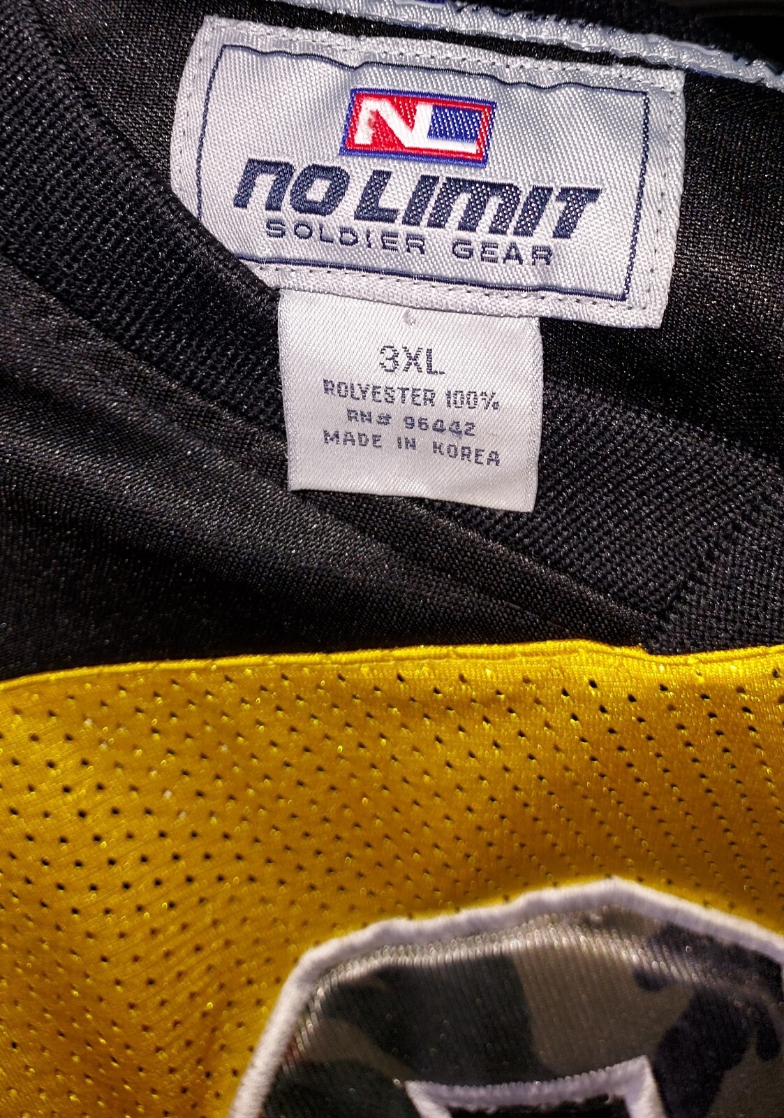 VTG 90s NO LIMIT SOLDIER GEAR MASTER P 00 FOOTBALL JERSEY 3XL HIP HOP RAP YELLOW