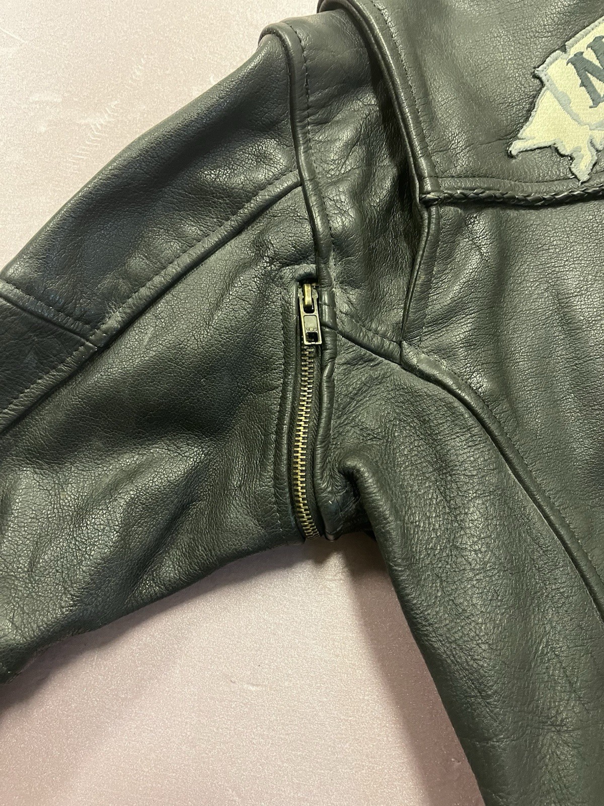 Vtg. Original MARAUDERS Nola Motorcycle Club Colors Leather Jacket NEW ORLEANS