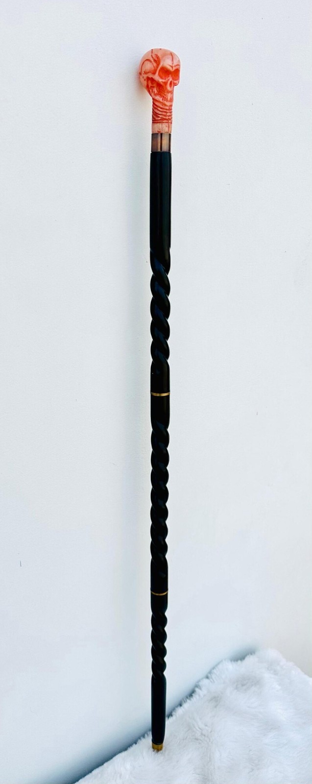 Handcrafted Gothic Skull Walking Cane, Artisan Skull Walking Stick Vintage style