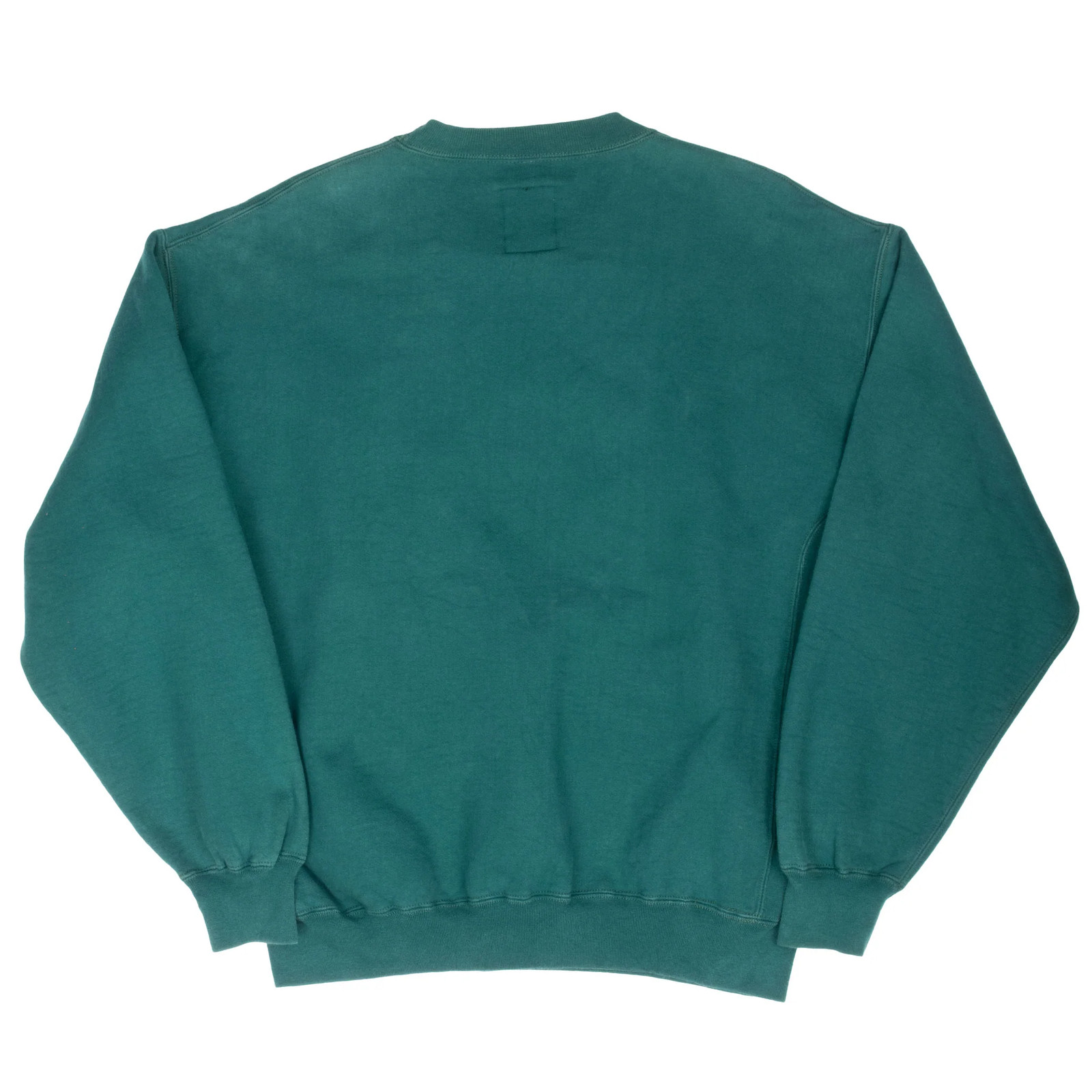 VINTAGE RUSSELL ATHLETIC BLANK GREEN PRO COTTON SWEATSHIRT 1990S LARGE MADE USA