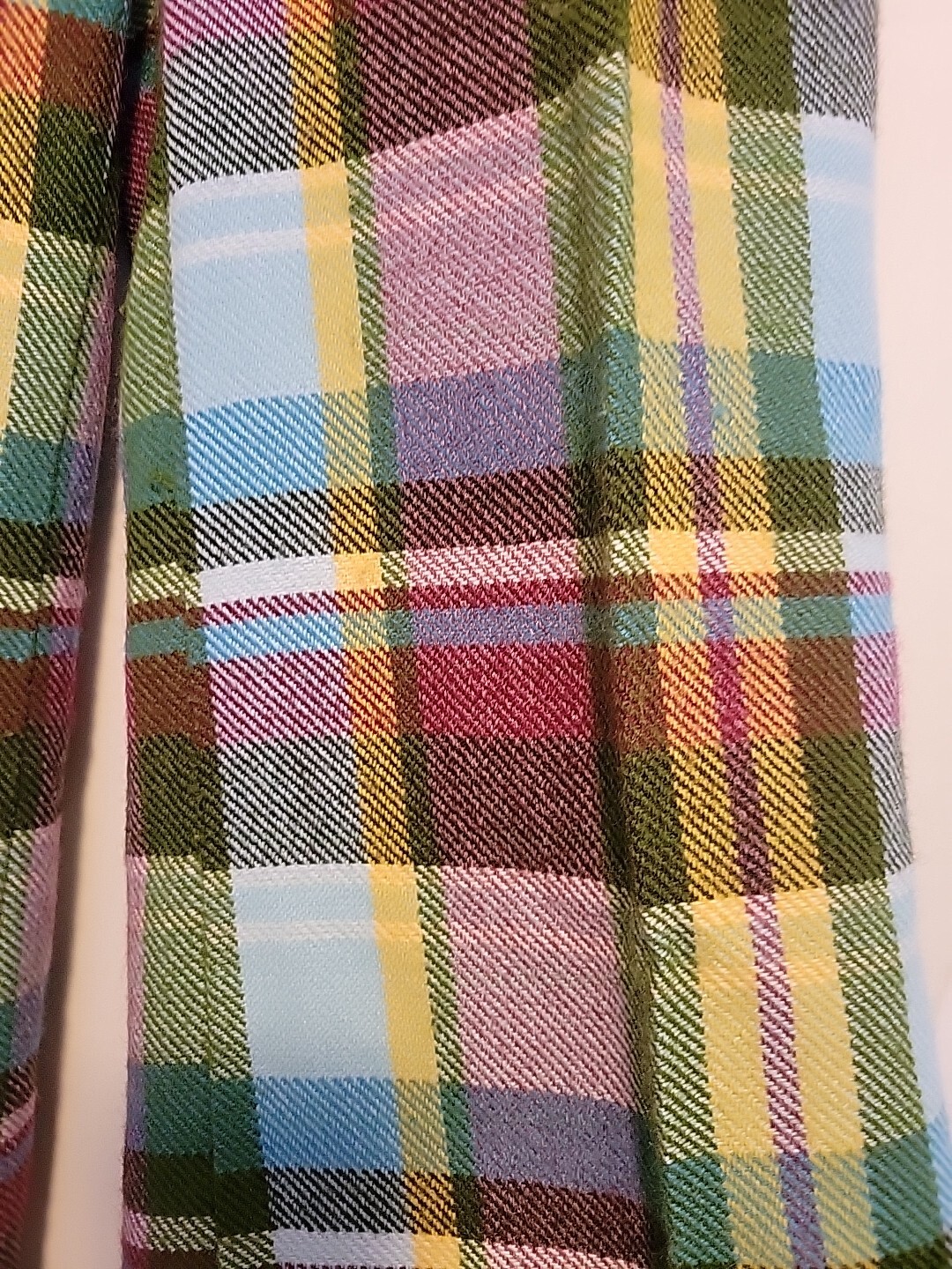 Vintage Levis For Me Plaid Pants 70s Bell Botton Cuffs 24 In Waist