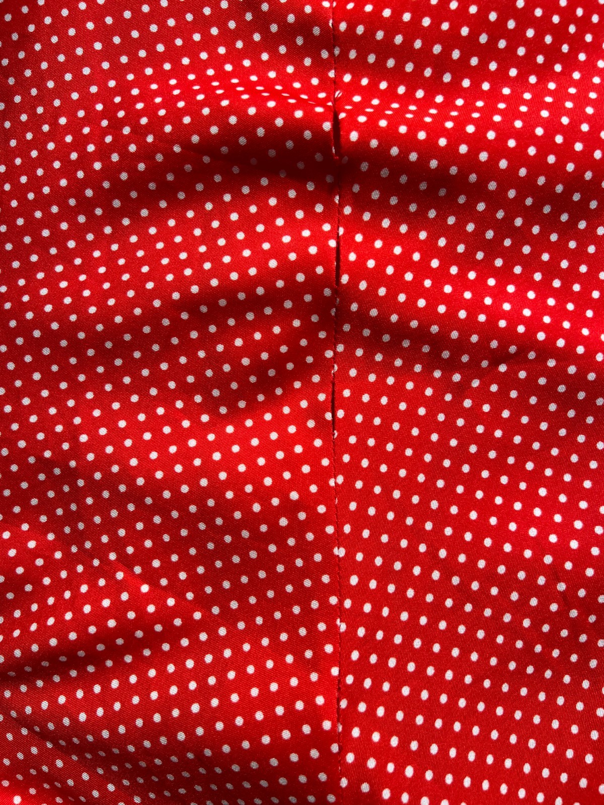 1970s YVETTE Red Polka Dot Maxi Dress V Neck Aline French Vintage Romantic Retro
