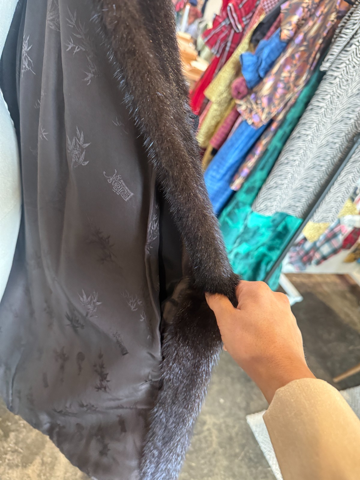 Vintage 1970s Full-Length Dark Mahogany Brown Mink Real Fur Coat Size S/XS Small