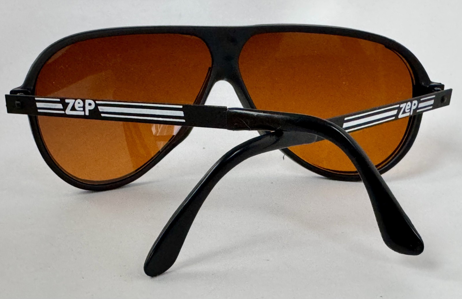 Vintage ZEP UV Amber Protection Block Blue Light Lens Aviator Sunglasses