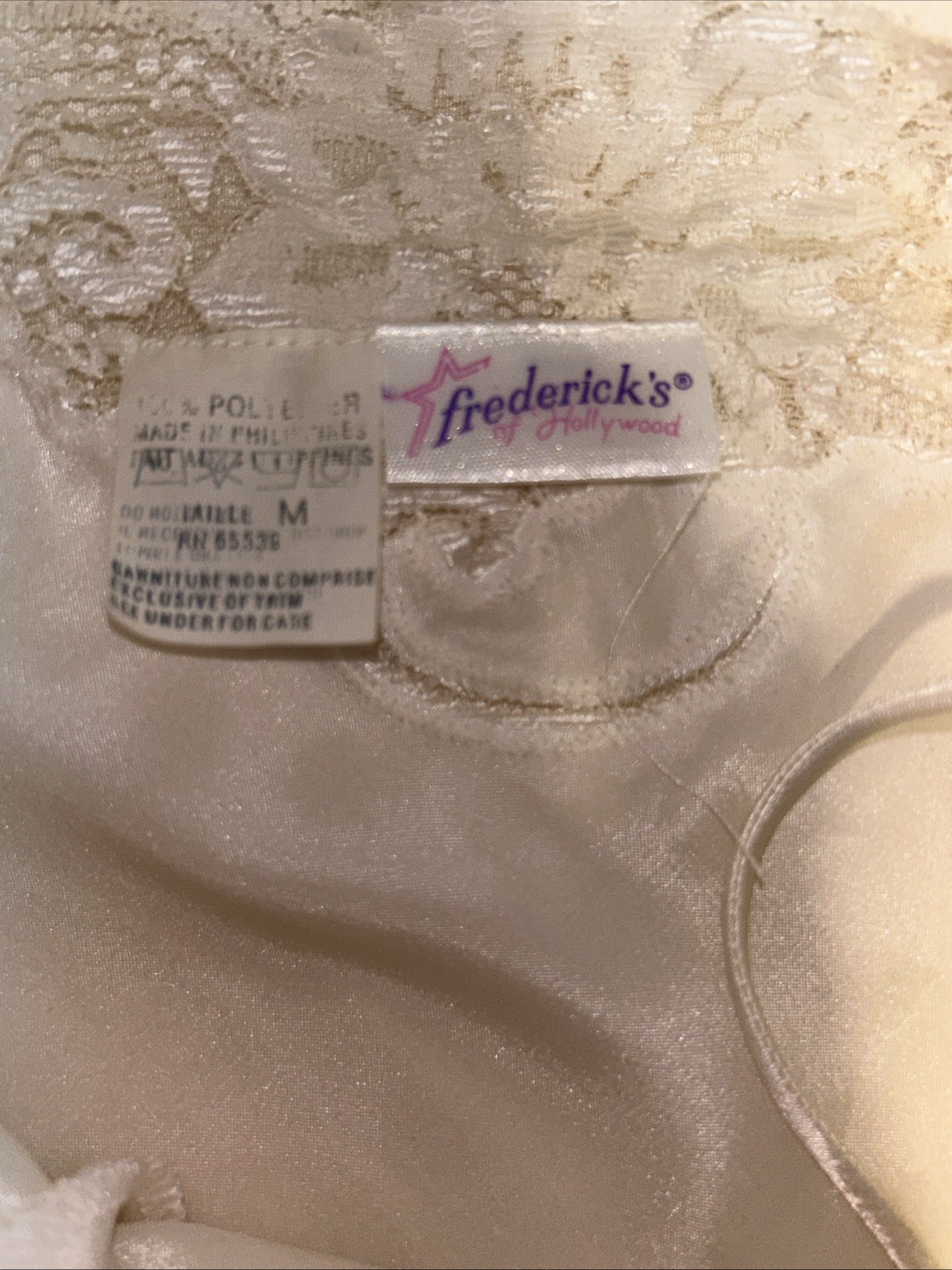 Vintage Frederick’s Of Hollywood White Lace Lingerie Bridal NIGHTGOWN