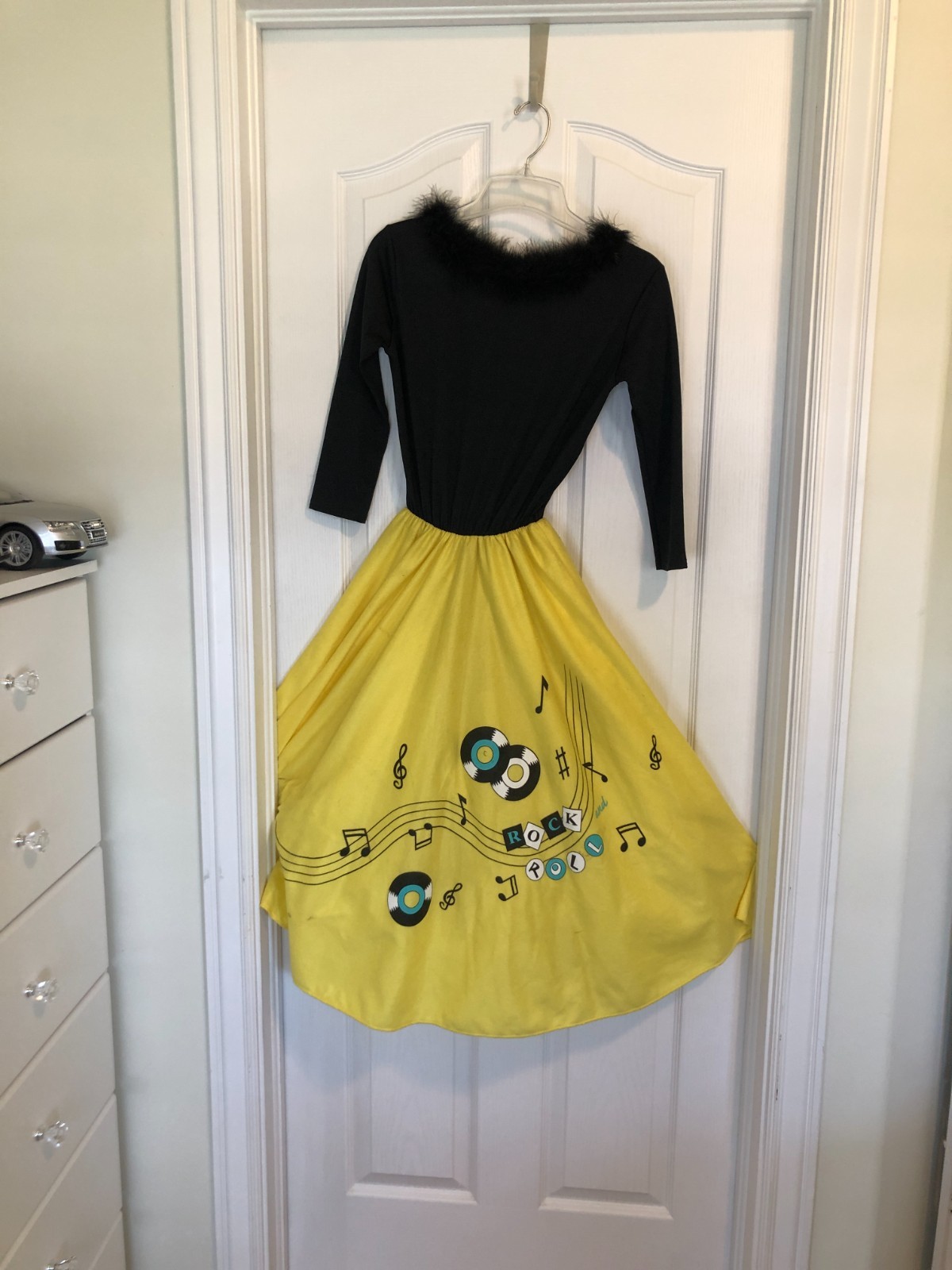 1950s Rock & Roll Swing Dress – Yellow & Black