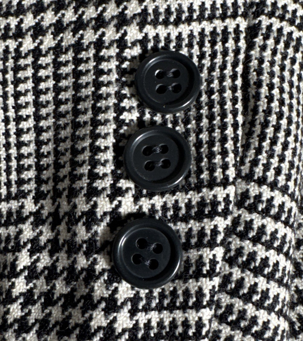 Giorgio Armani Mani Blazer Mens Houndstooth Wool Italy Sport Coat VINTAGE 40S