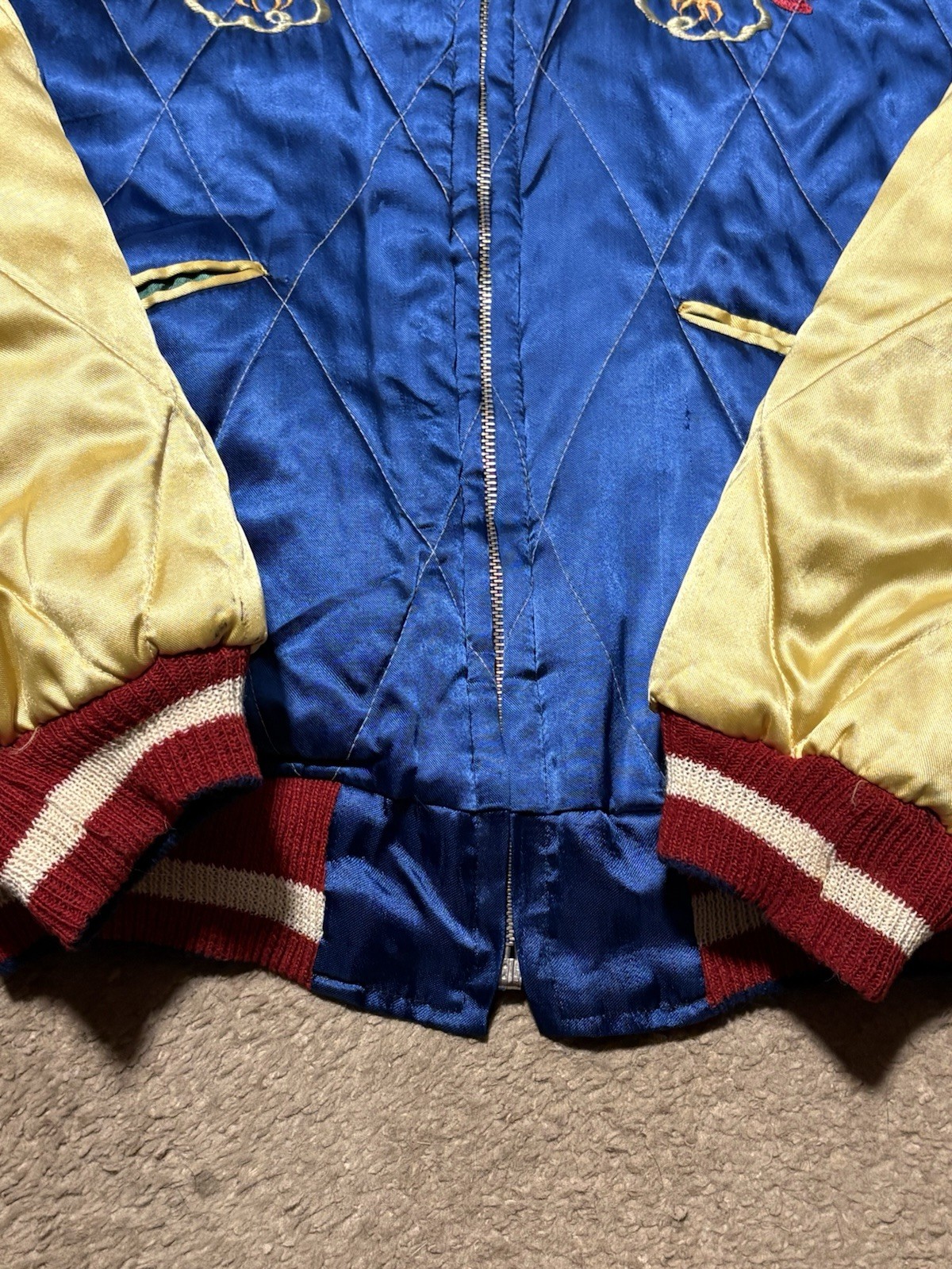 Vintage 1950s Japanese Sukajan Souvenir Jacket Reversible 50s Tiger