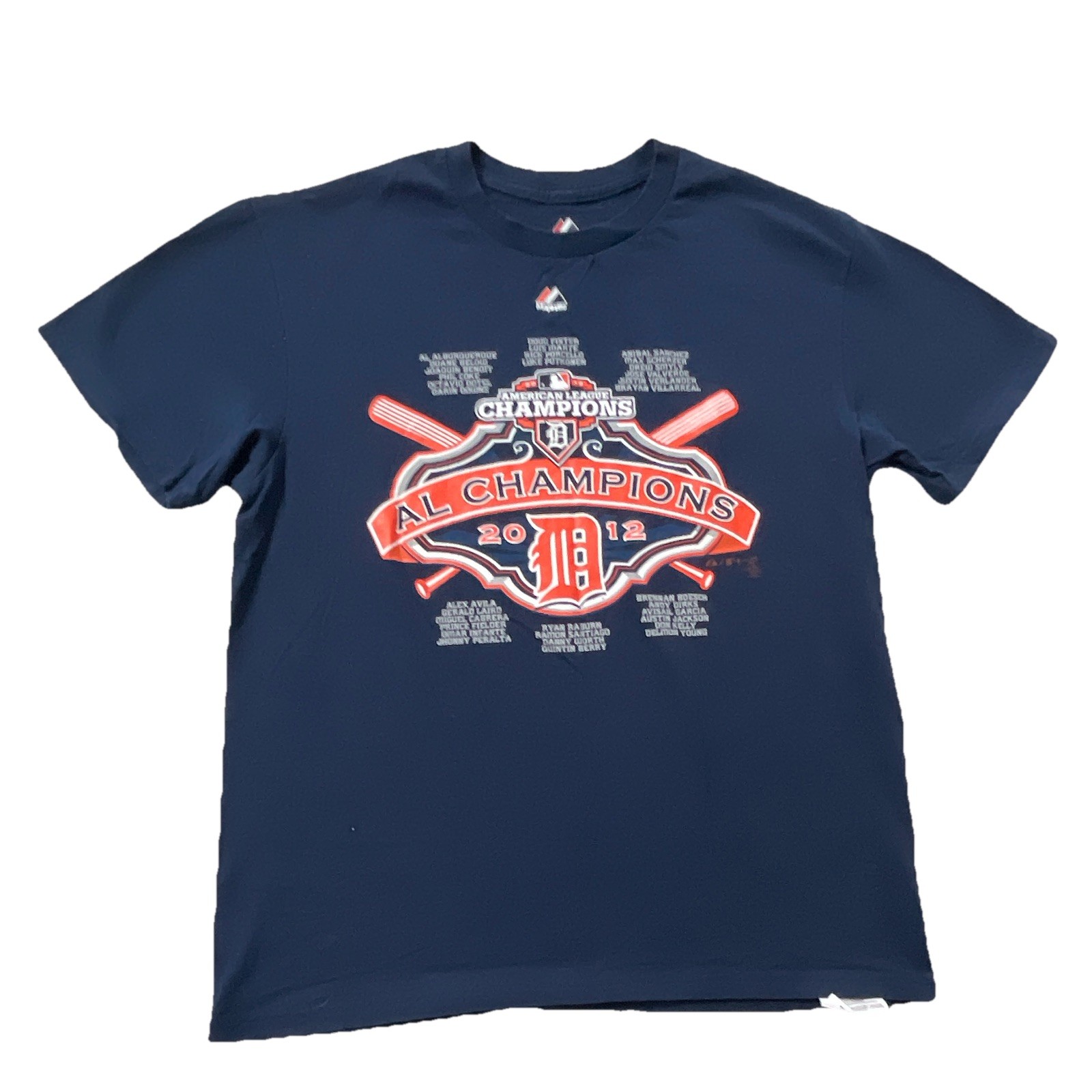 Astros Houston AL Champions 2012 Size Large Navy Blue majestic
