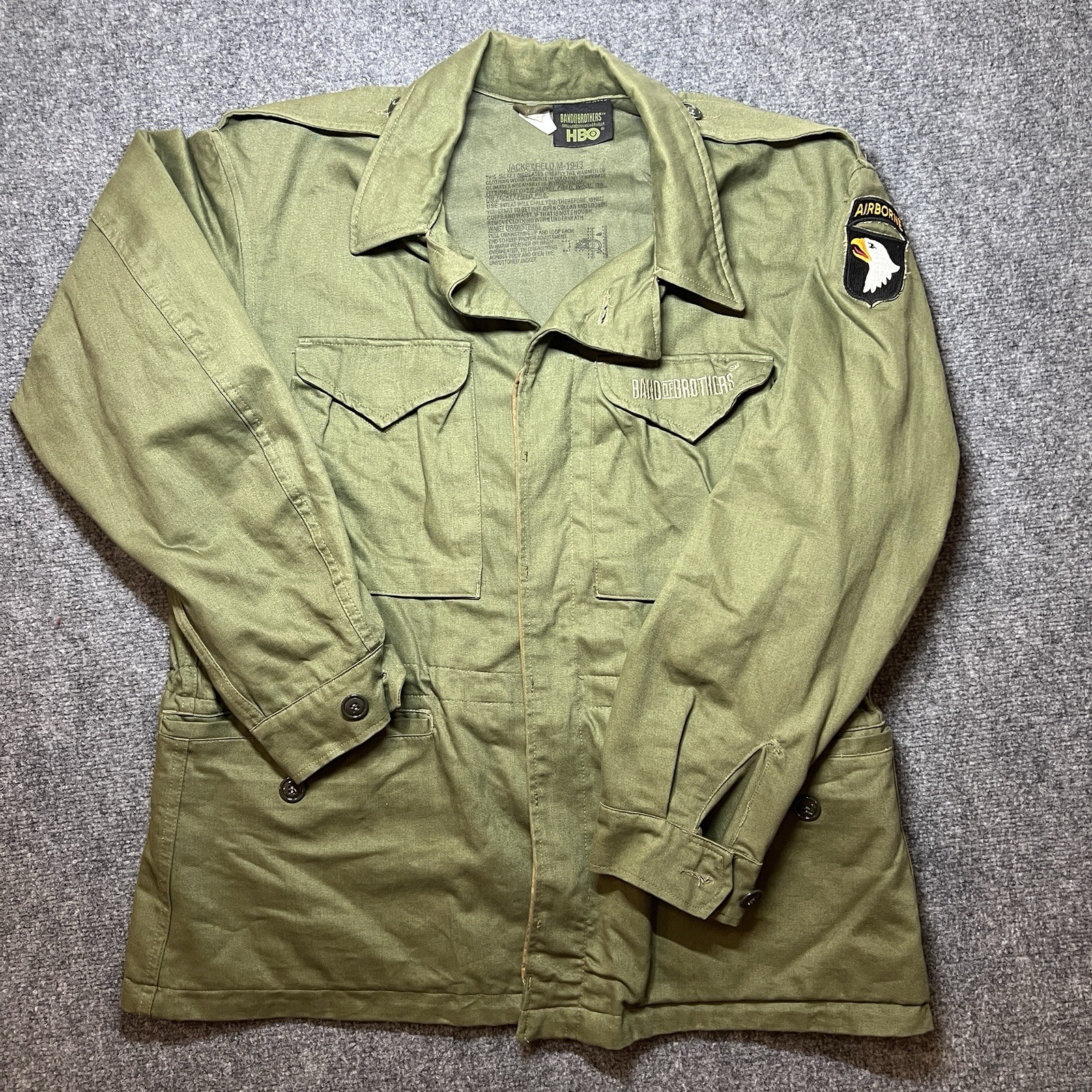 Band Of Brothers M43 Field Jacket HBO Exclusive Merch Size Mens M 2001 Green