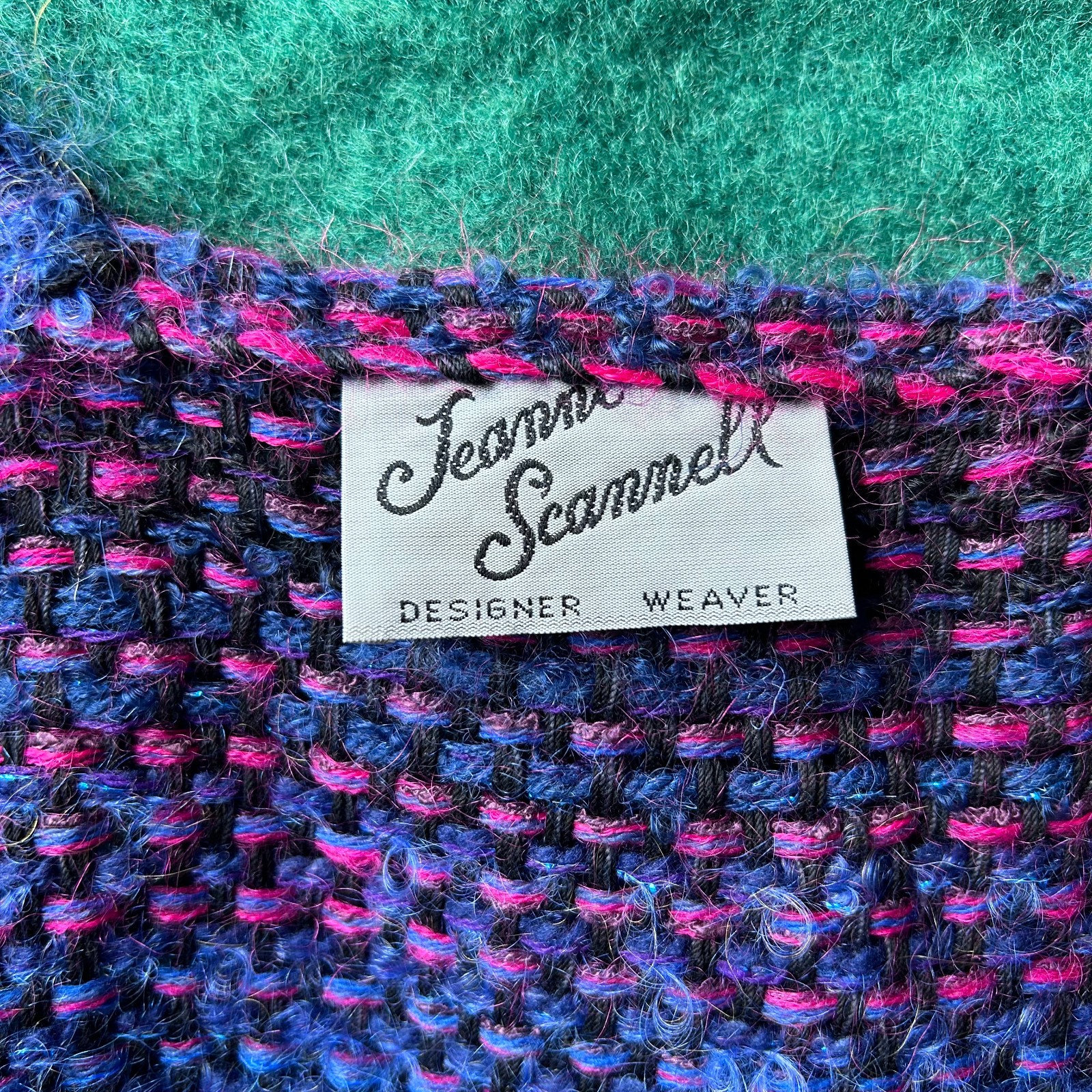 Vintage Jeanne Scannell Hand Weave Batwing Sweater Jacket S M L One Size