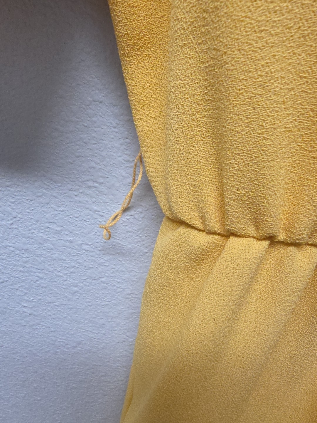 VTG Andrea Gayle Dress 4 Slit In Back Yellow Button Up Classy Old Money Church