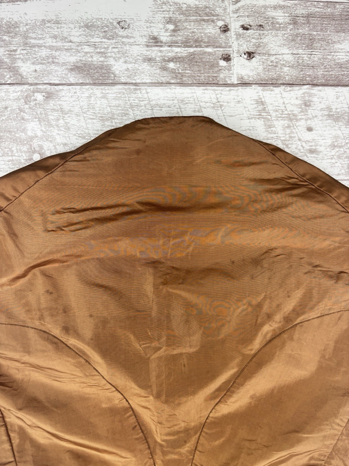 Antique Victorian 1890s Brown Silk Bodice Swallowtail Jacket Cording Trim AS IS