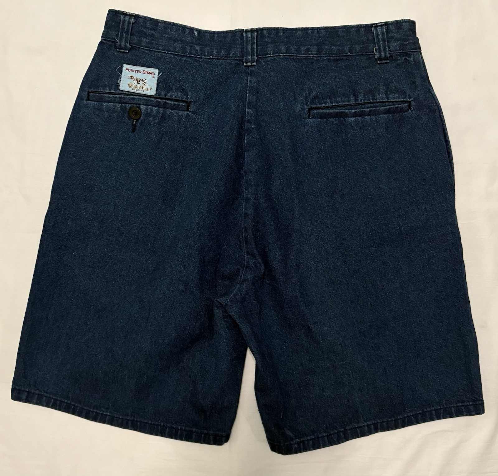 Vintage Pointer Brand Pleated Denim Shorts Size 30×8 USA