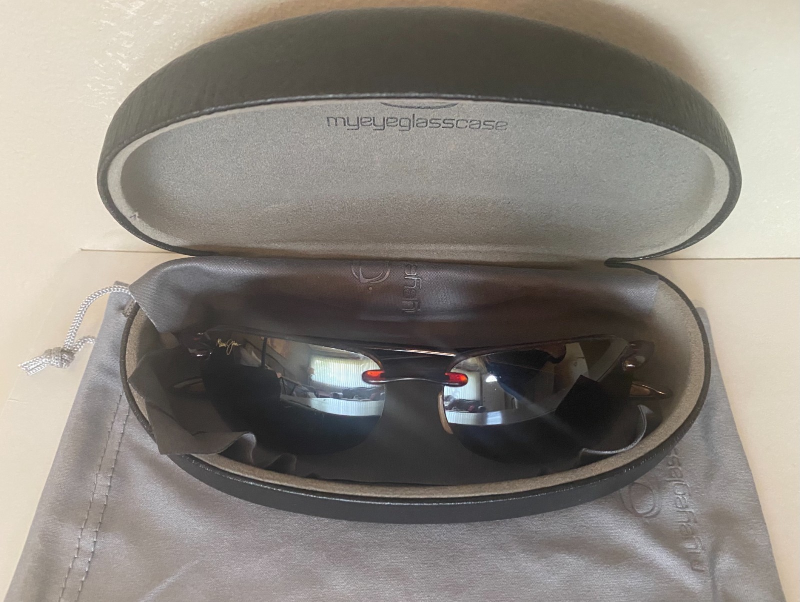 Maui Jim Sandy Beach Sport Collection Rimless Sunglasses Tortoise Frames
