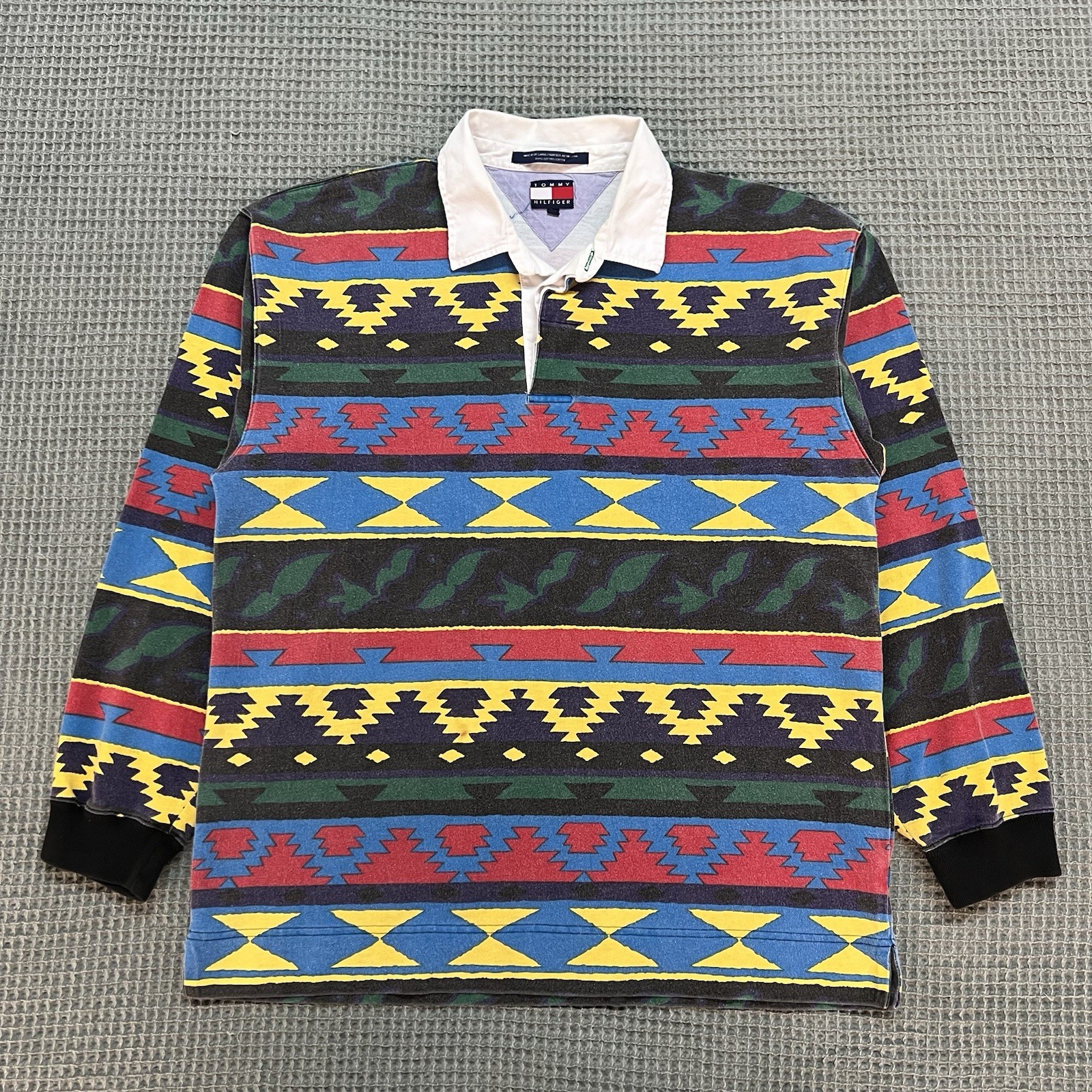 Vintage 90s Tommy Hilfiger Multicolor Rugby Shirt XL
