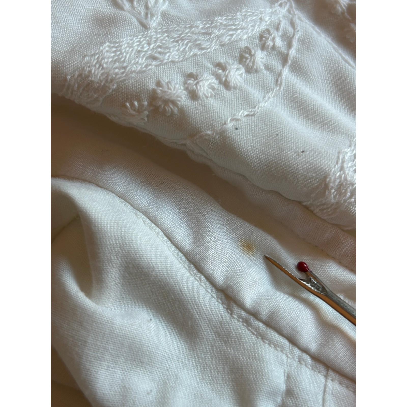 Vintage 70s Lew Magram Mens Tuxedo Shirt 15.5 White Ruffle Front Embroidered