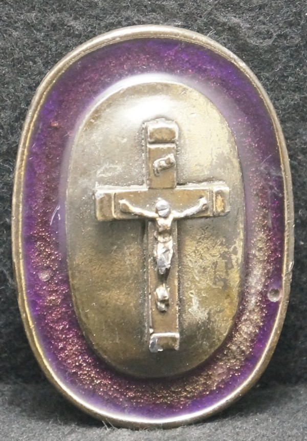 XF05126 VINTAGE 1976 ***CRUCIFIXION CROSS*** RELIGIOUS ARTWORK BRASS BELT BUCKLE