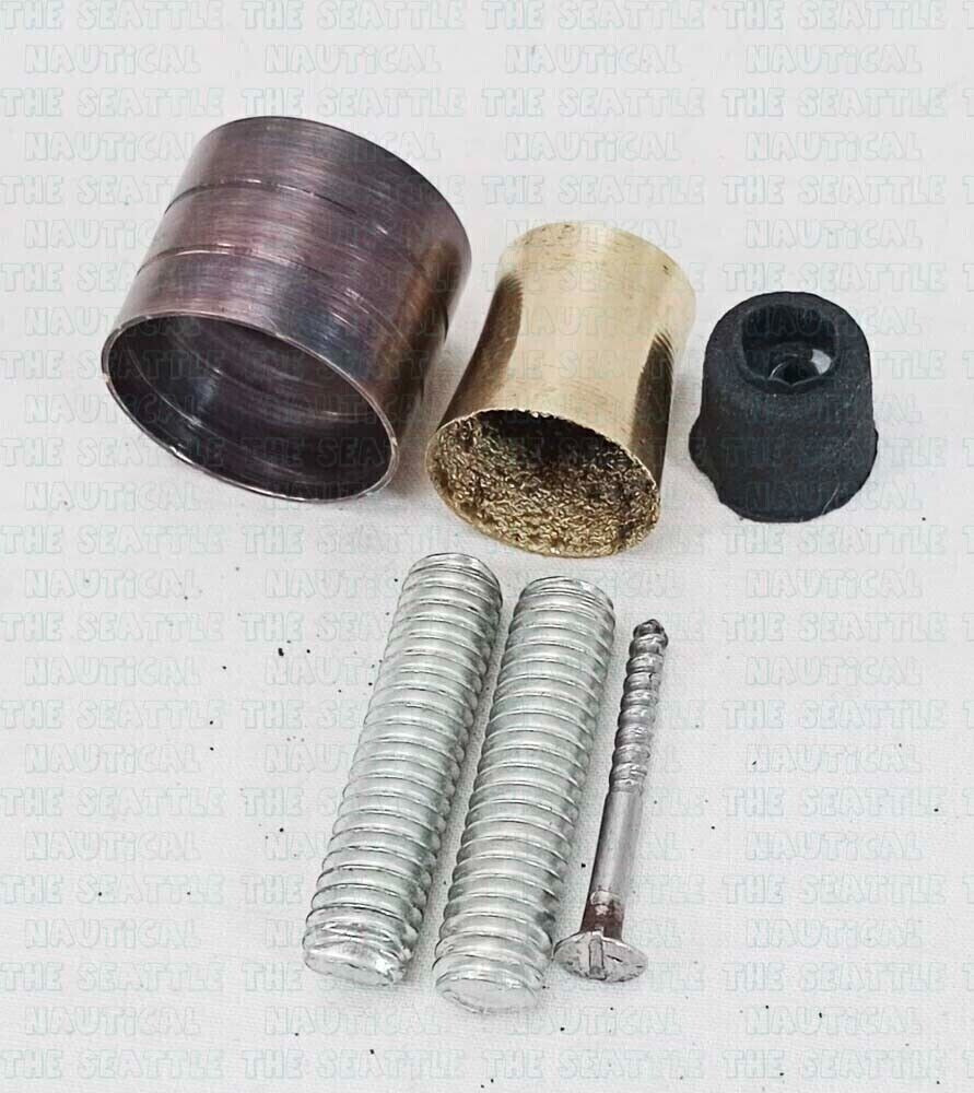 Copper Antique finish Pipe Spare Rubber Tip, Stud for Wooden Walking Stick Cane.