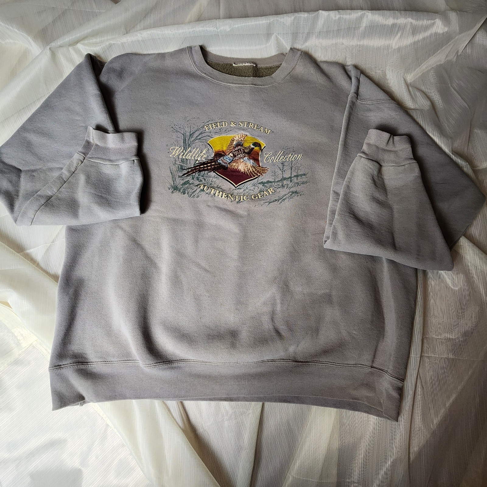 Vtg 1990s Grunge Field & Stream Authentic Gear Wildlife Collection Sweatshirt XL