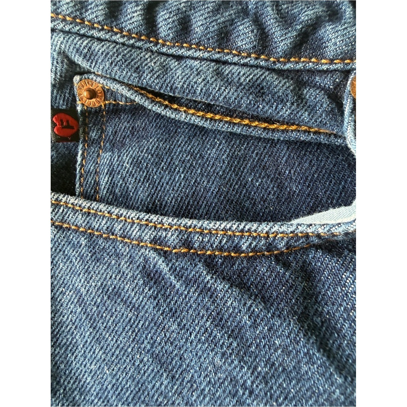 Vintage Fiorucci USA Made Denim Bermuda Shorts/Jorts 7/8 Y2K Cotton Button Fly