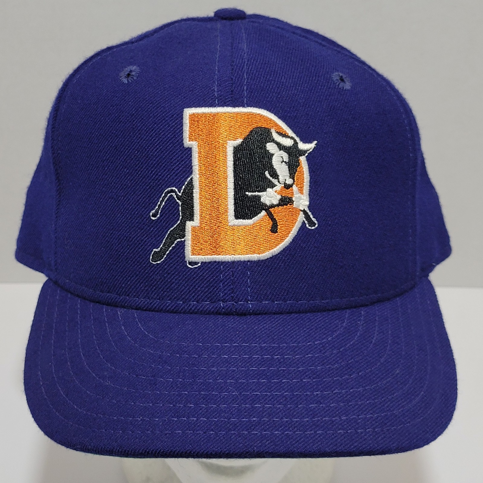 Vintage 90s Durham Bulls MLB Minor League Wool Baseball Hat Sz 7 1/8 New Era USA