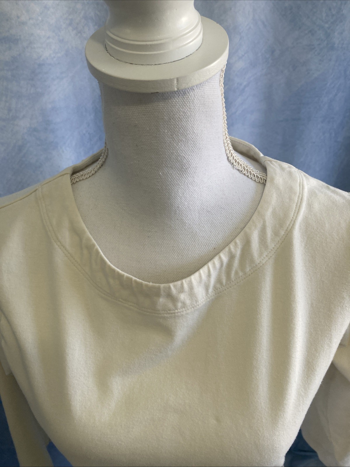 VTG Pusser’s West Indies Top Medium Early 2000s Y2K Ivory Boatneck 3/4 Sleeve